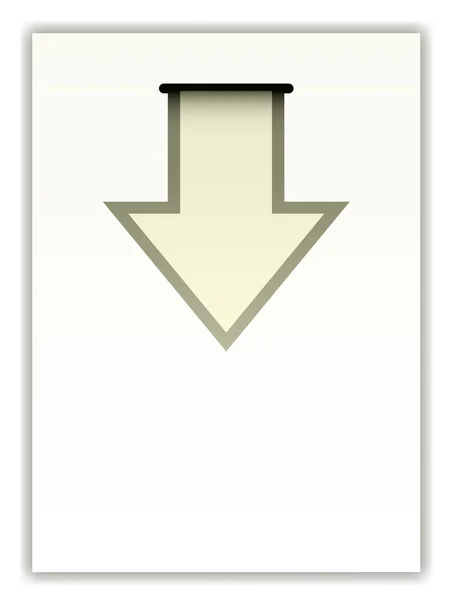 Papier avec flèche — Image vectorielle