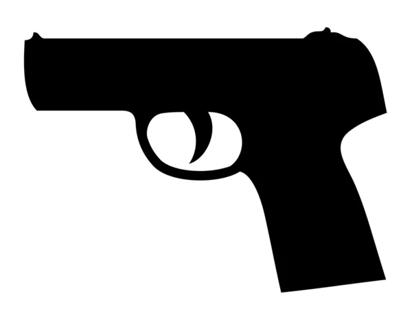 Silhouette pistolet — Image vectorielle