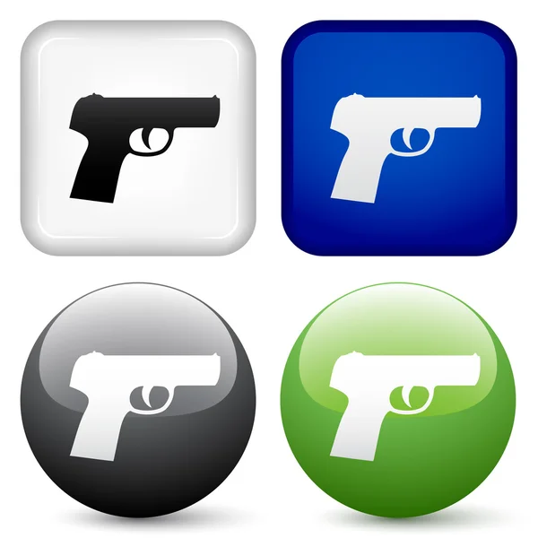 Gun buttons — Stock Vector