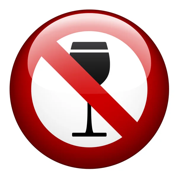 Pas de marque d'alcool — Image vectorielle