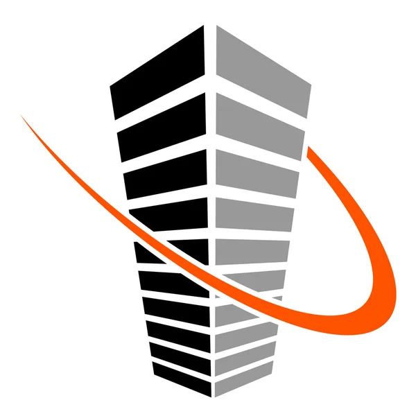 Felhőkarcoló-szimbólum — Stock Vector
