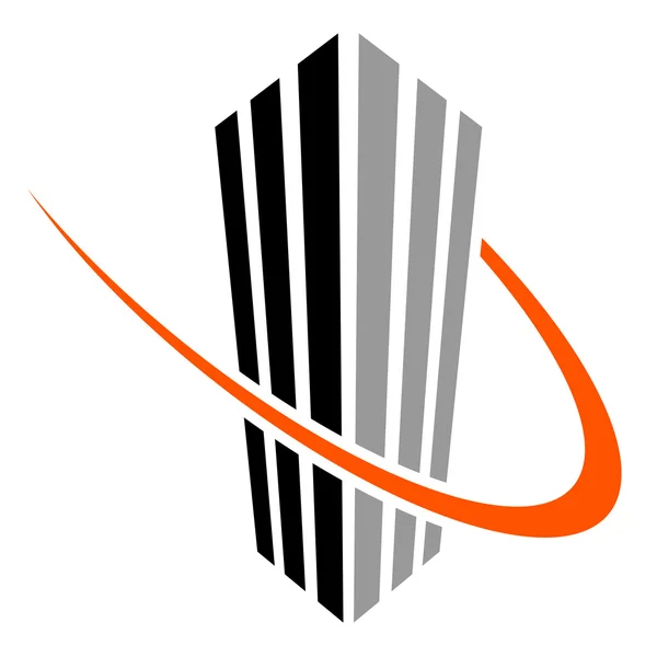 Felhőkarcoló-szimbólum — Stock Vector