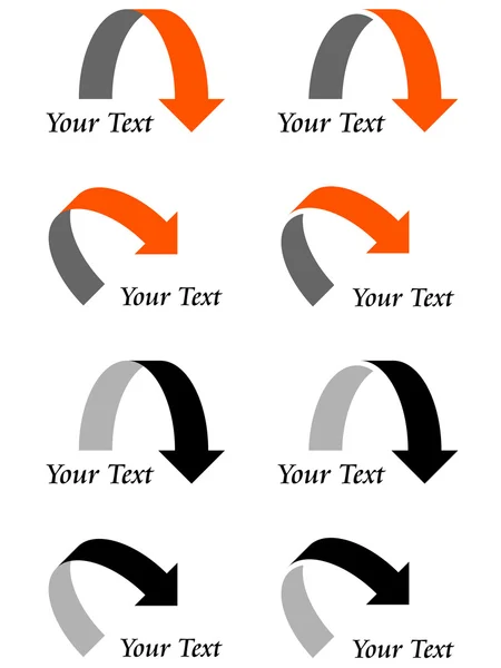 Flèches avec texte — Image vectorielle
