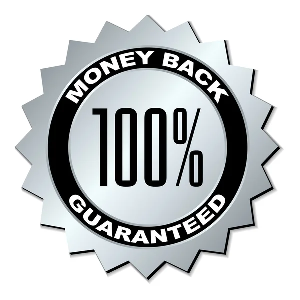 Money back guaranteed label — Stock Vector