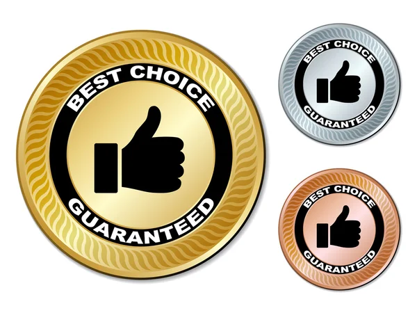 Best choice guaranteed labels — Stock Vector