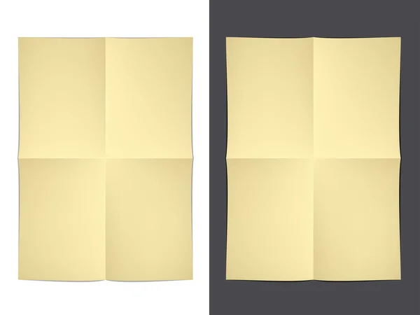 Gelbes Faltpapier — Stockvektor