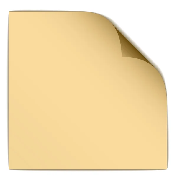 Sarı çökmekten kağıt — Stok Vektör