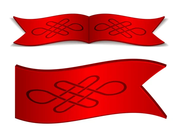 Стрічки з нескінченним кельтським вузлом — стоковий вектор