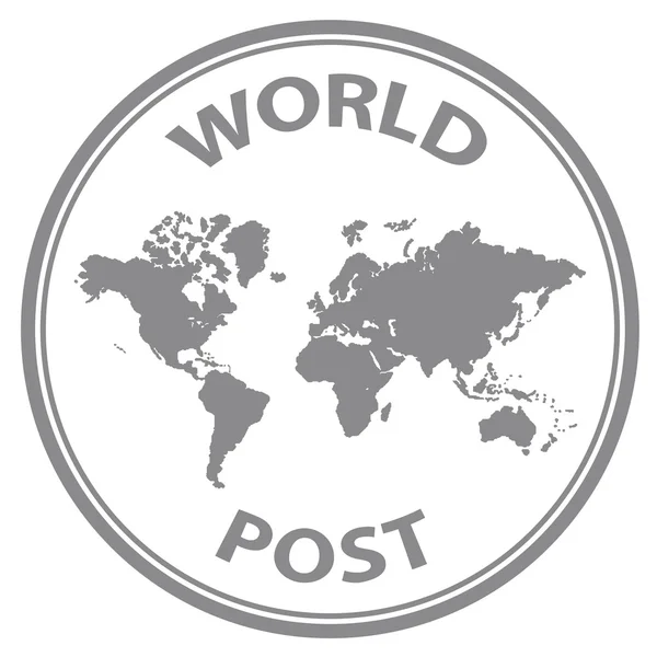 抽象世界邮政橡皮戳 — 图库矢量图片