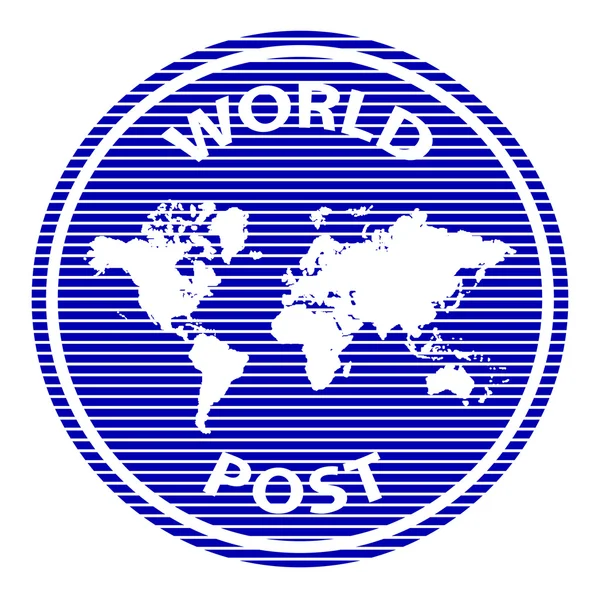 抽象世界邮政橡皮戳 — 图库矢量图片