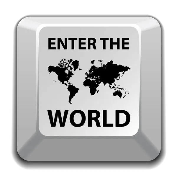 Enter the world key — Stock Vector