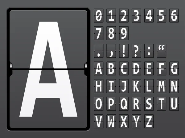 机械面板的字母表 — 图库矢量图片