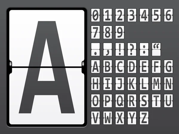Alphabet of mechanical panel — Stock Vector