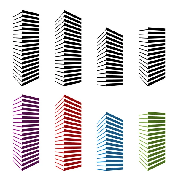 Symboles gratte-ciel — Image vectorielle