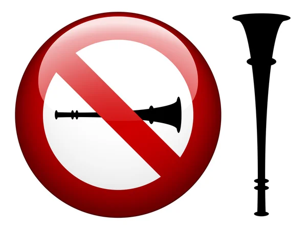Nessun segno di vuvuzela — Vettoriale Stock