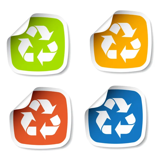 Recycle Stickers — Stockvector