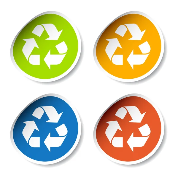 Reciclar adesivos — Vetor de Stock