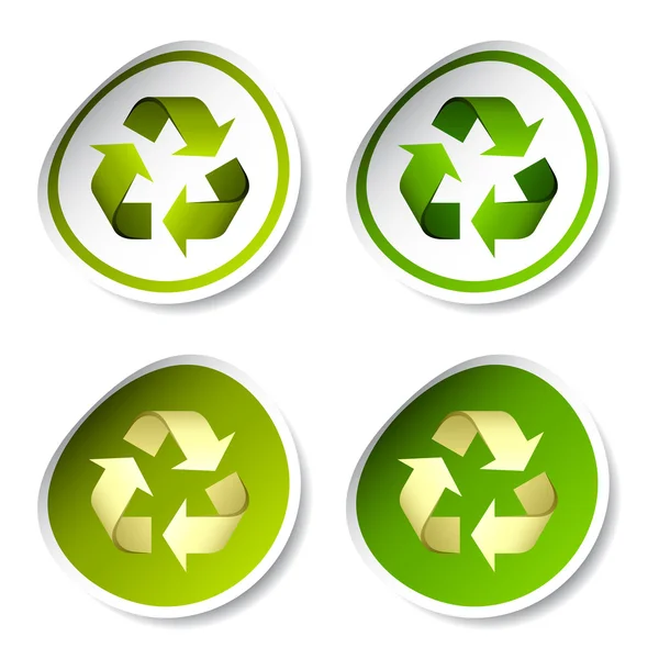 Recycle Stickers — Stockvector