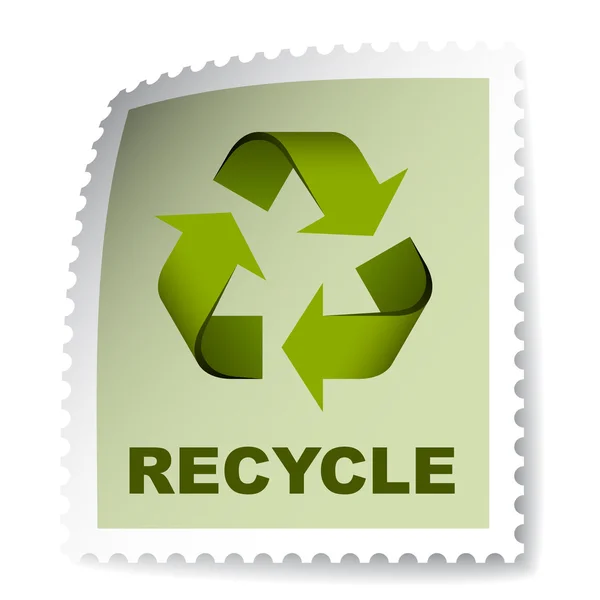 Recyklovat poštovní známce — Stockový vektor