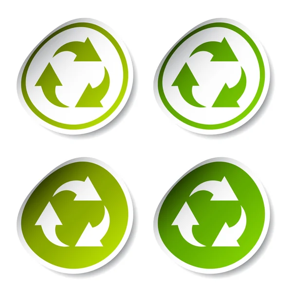 Recycler les autocollants — Image vectorielle