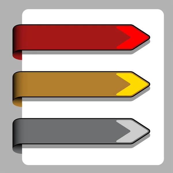 Signes de ruban de flèche — Image vectorielle