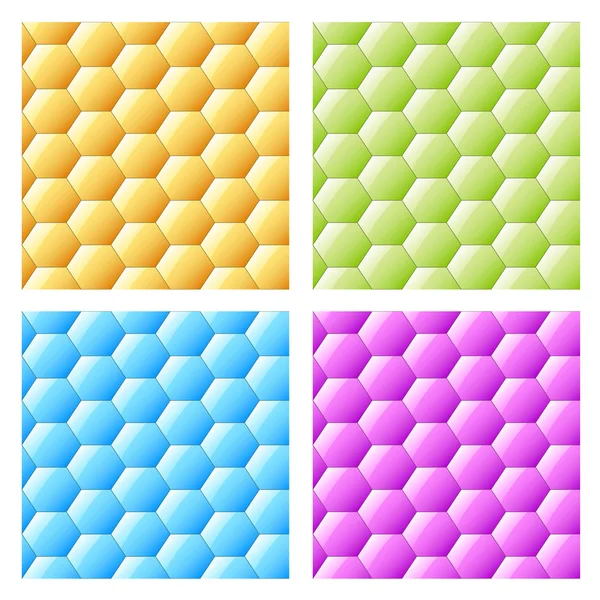 Shiny seamless hexagons — Stock Vector