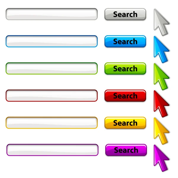 Plantilla de formulario de búsqueda con cursor de flecha — Vector de stock