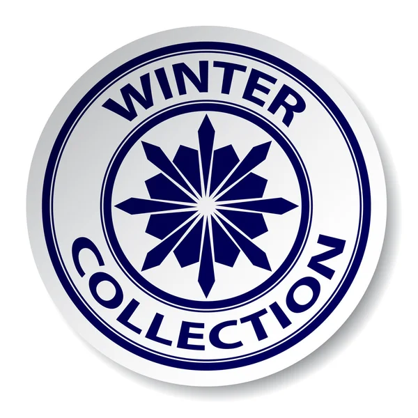 Winter collection sticker — Stock Vector