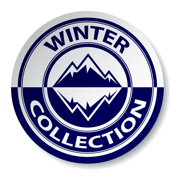 Winter collection sticker — Stock Vector