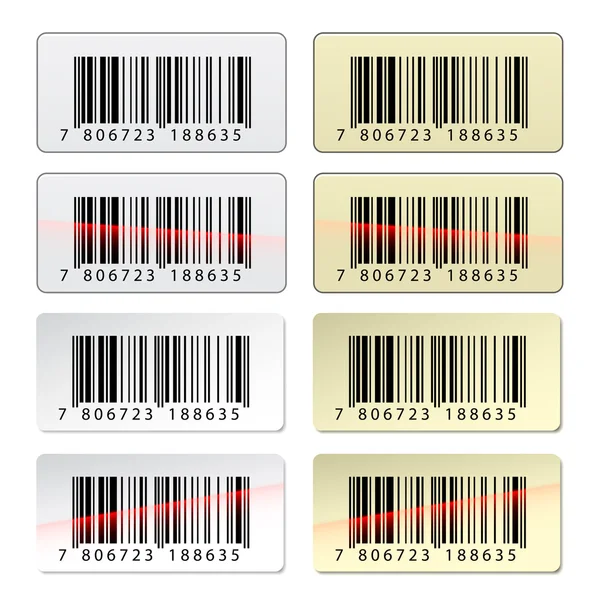 EAN barcode stickers — 图库矢量图片