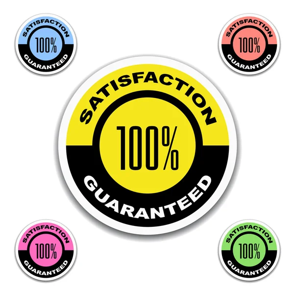 Satisfaction guaranteed stickers — Stock Vector