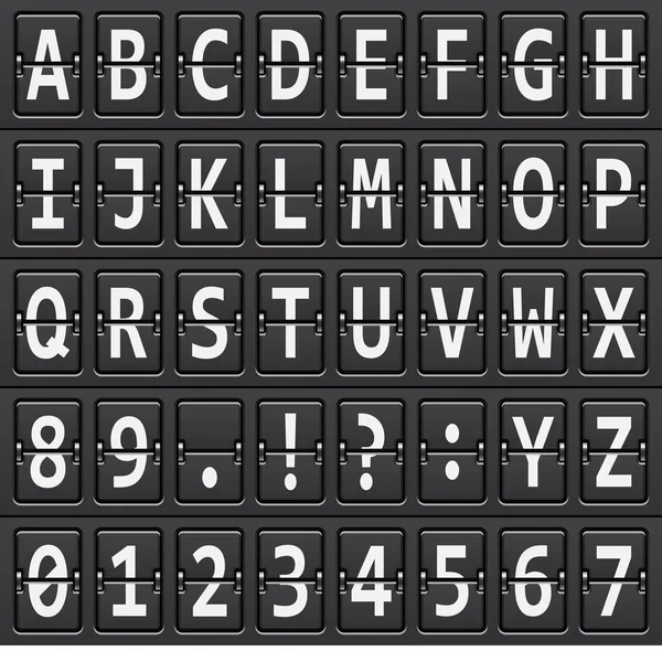 黑色机械面板的字母表 — 图库矢量图片