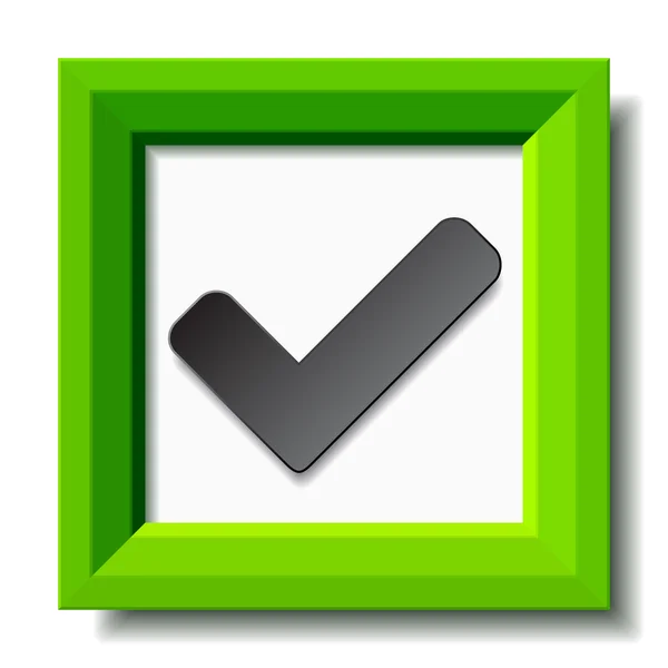 Marca de verificación positiva verde — Vector de stock