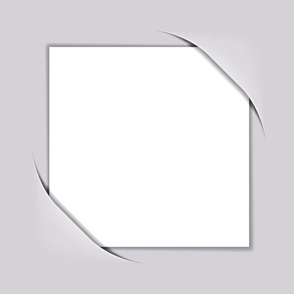 Blank white square paper — Stock Vector