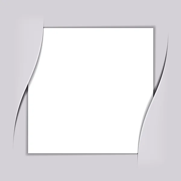 Tomma vita kvadratiska papper — Stock vektor