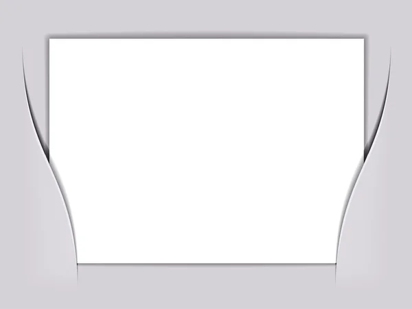 Papier rectangle blanc vierge — Image vectorielle