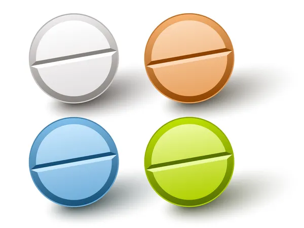 Stilvolle farbige Pillen — Stockvektor