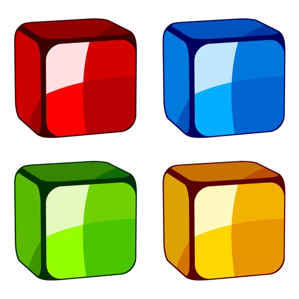 Cubi di vetro astratto — Vettoriale Stock