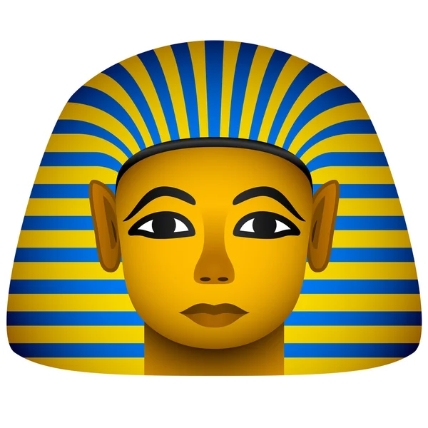 Golden mask of the egyptian pharaoh — Stock Vector