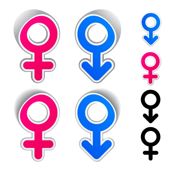 Símbolos femeninos — Archivo Imágenes Vectoriales