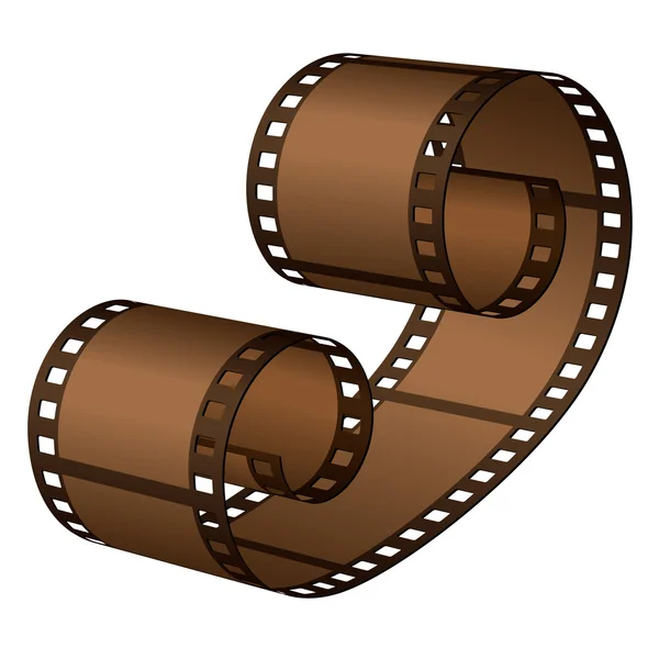 3d rouleau bande de film — Image vectorielle