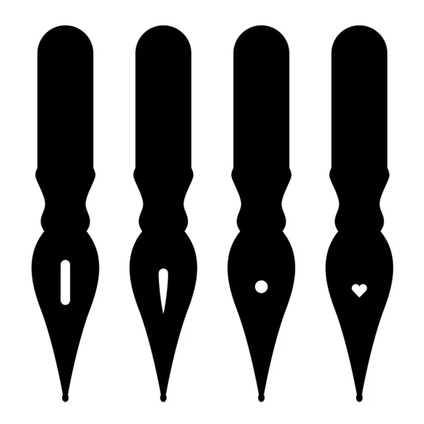 Vintage mürekkep kalem Hazretleri — Stok Vektör