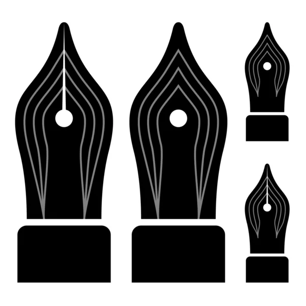 Plumas de tinta ornamentada pluma — Vector de stock