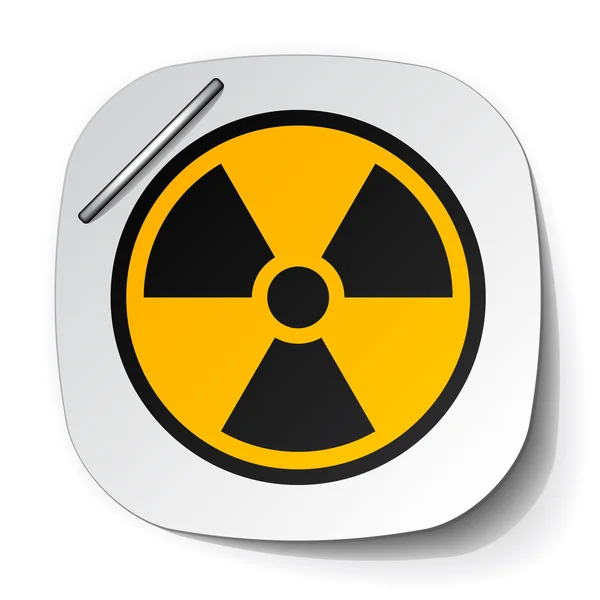 Radiation symbol label — Stock Vector
