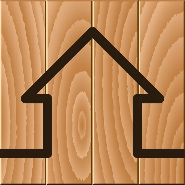 Holzhaus-Symbol — Stockvektor