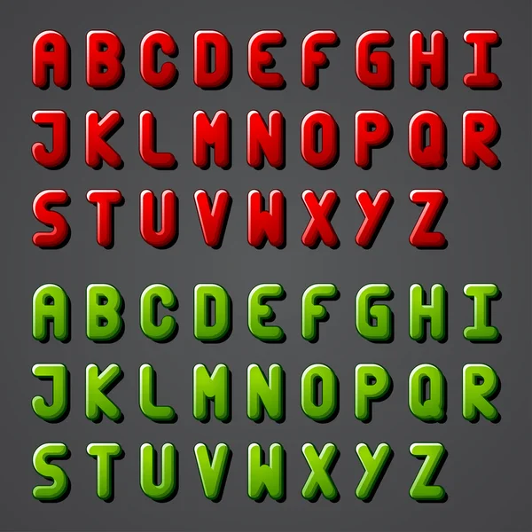 Блестящий алфавит шрифта — стоковый вектор