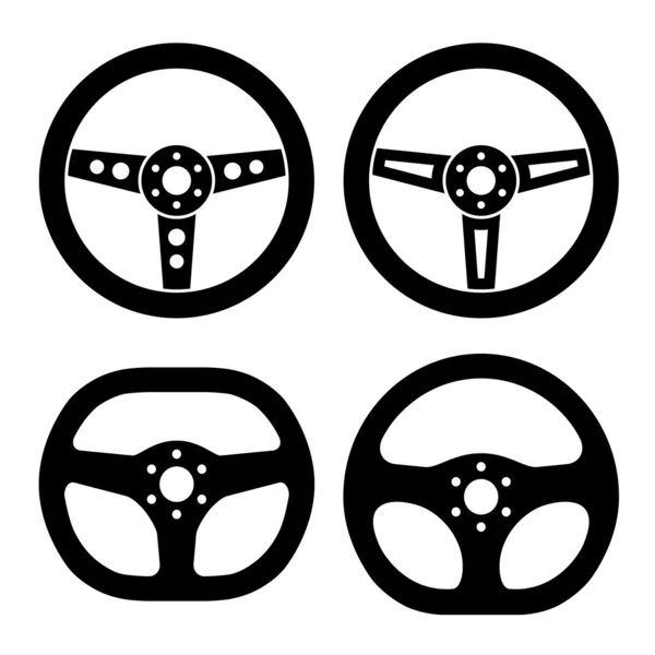 Racing steering wheels — Stock Vector