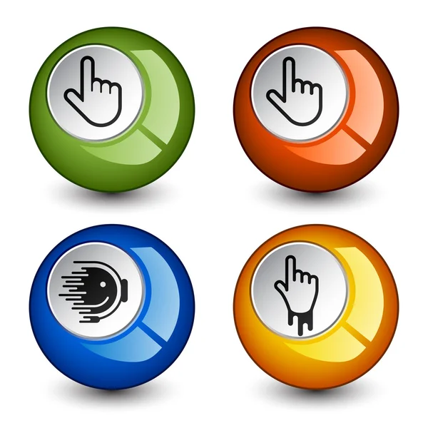 Стильні круглі глянцеві кнопки — стоковий вектор