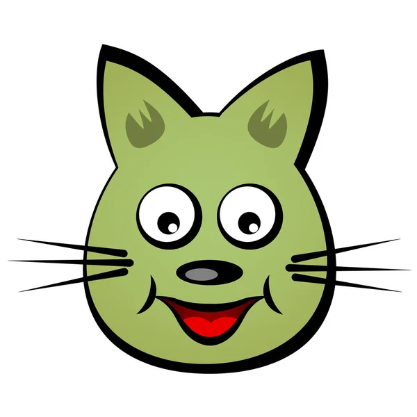 stock vector cartoon smiling face cat