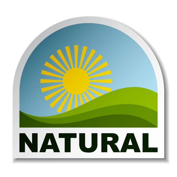 Natural landscape sticker — Stock Vector